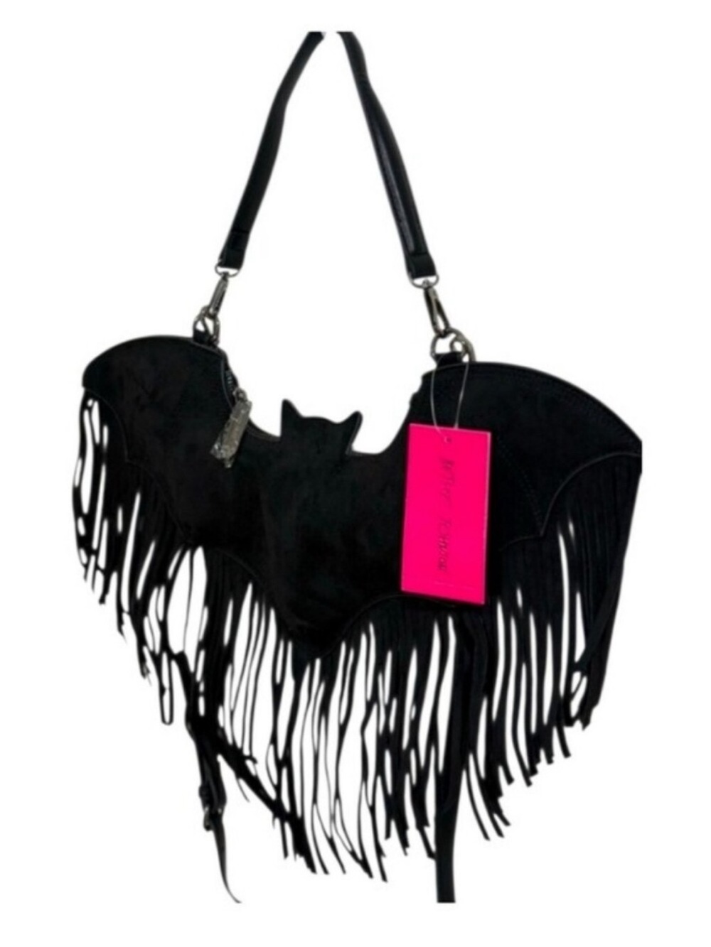 NWT viral2026 Betsey Johnson 
Bat-Shaped Fringe Shoulder Bag - Picture 3 of 8